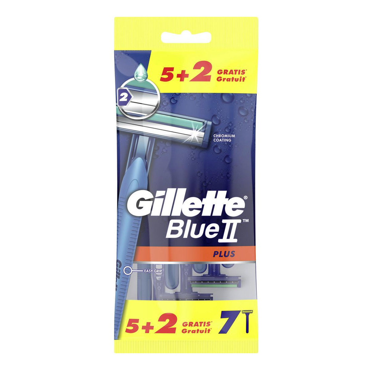 Gillette Blue ii plus jednorazowe maszynki do golenia dla mężczyzn 7szt
