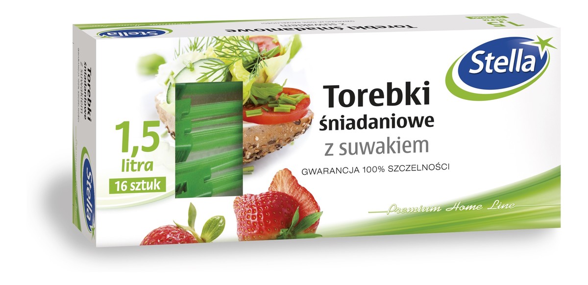 Torebki śniadaniowe z suwakiem 1.5 l -16szt