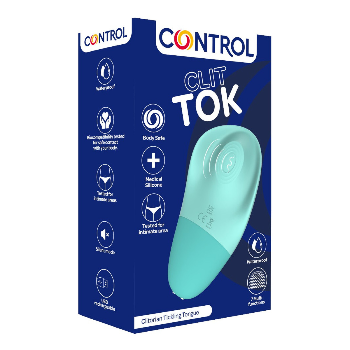 Control Clit tok stymulator do stref intymnych light blue