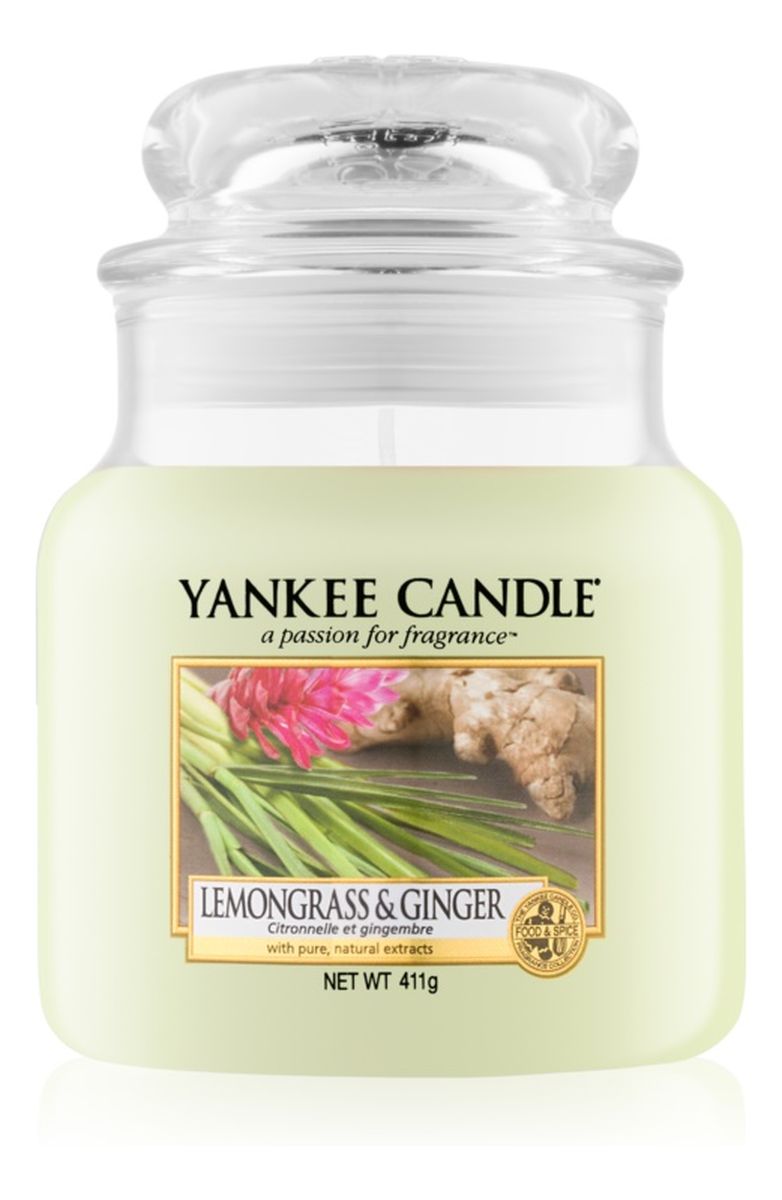 średnia świeczka zapachowa Lemongrass & Ginger