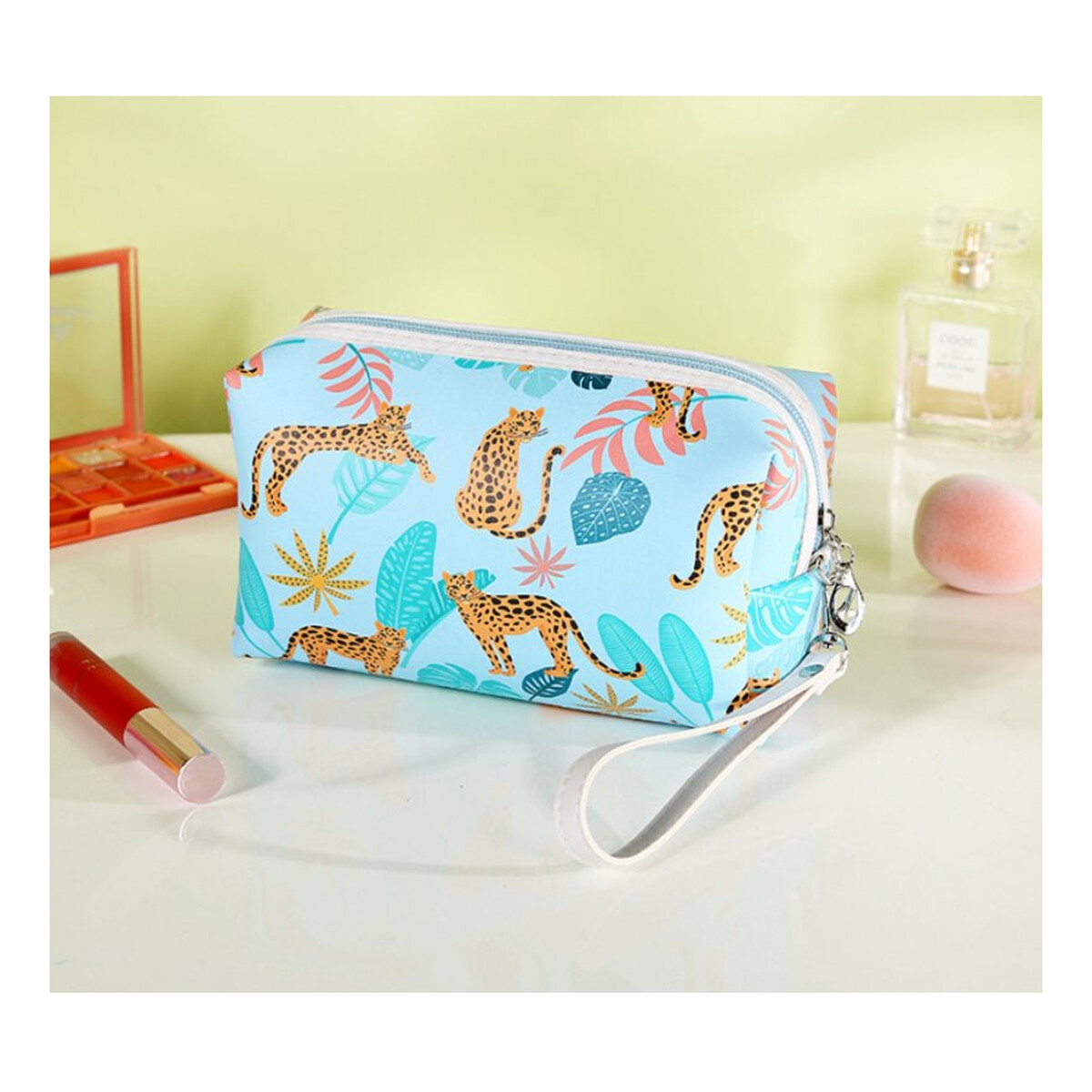 Ecarla Kosmetyczka damska Safari- niebieska (KS80)
