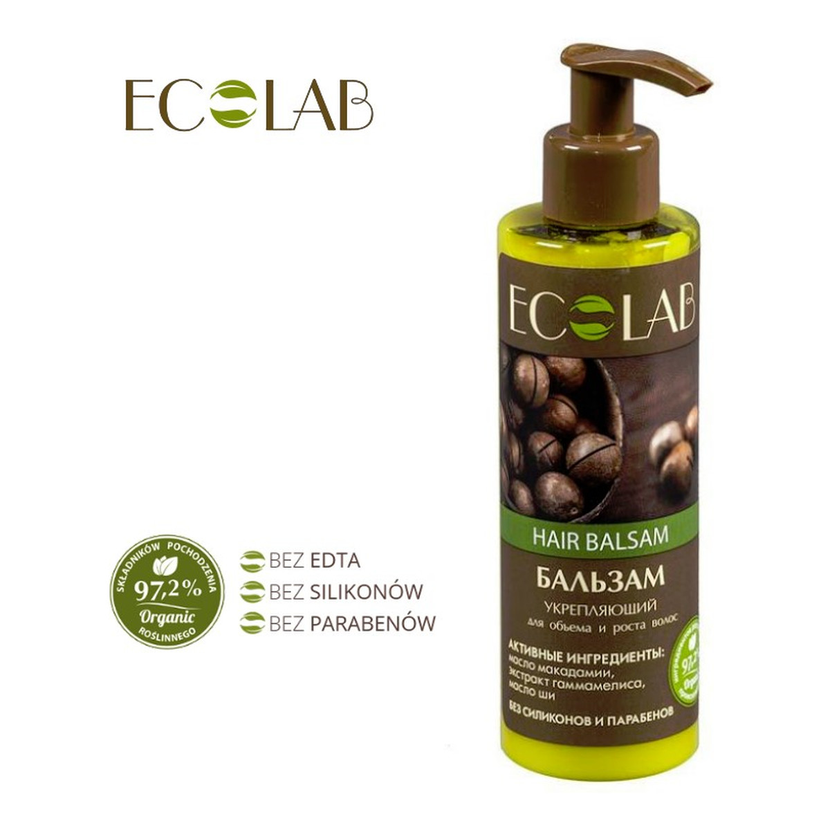 Ecolab Ec Laboratorie Balsam Wzmacniający do Włosów Objętość i Wzrost 200ml