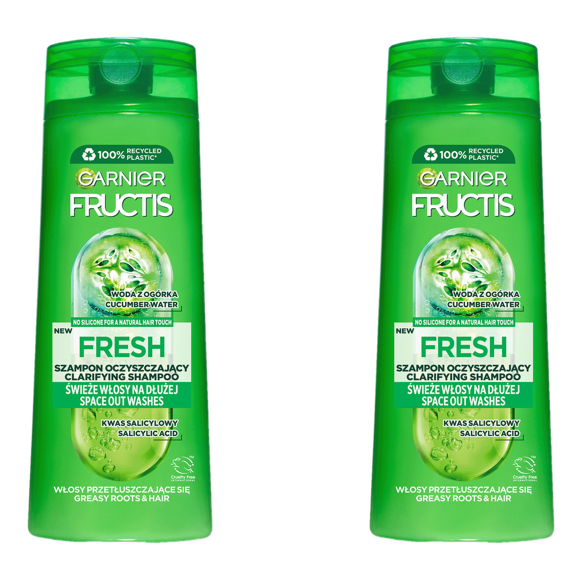 Garnier Fructis Fresh Szampon oczyszczający 2x400ml