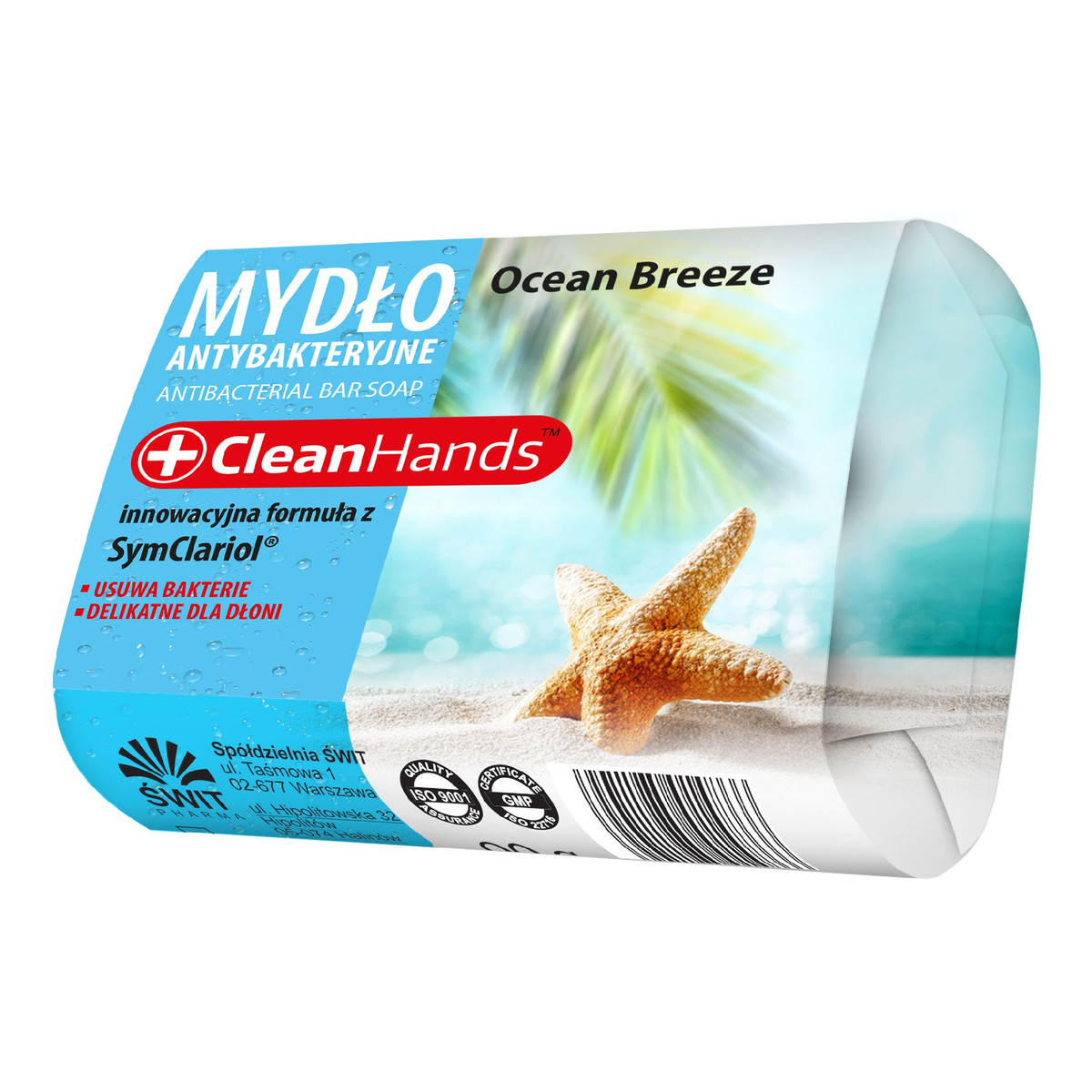 Clean Hands Mydło w kostce antybakteryjne Ocean bryzy 90g