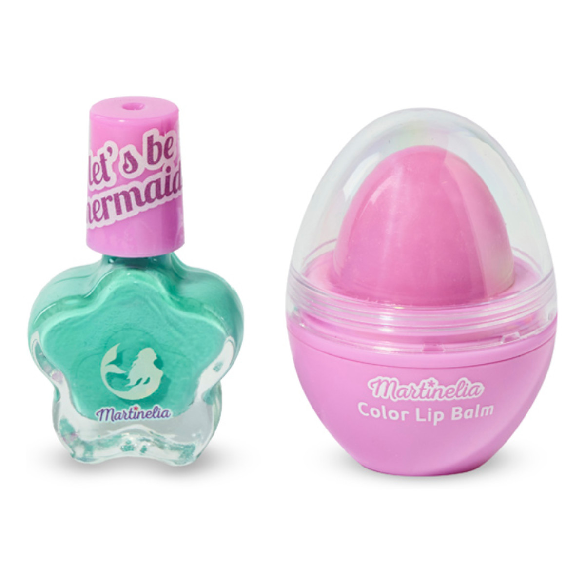 Martinelia Let's Be Mermaids Nail&Lip Duo lakier do paznokci Miętowy + balsam do ust