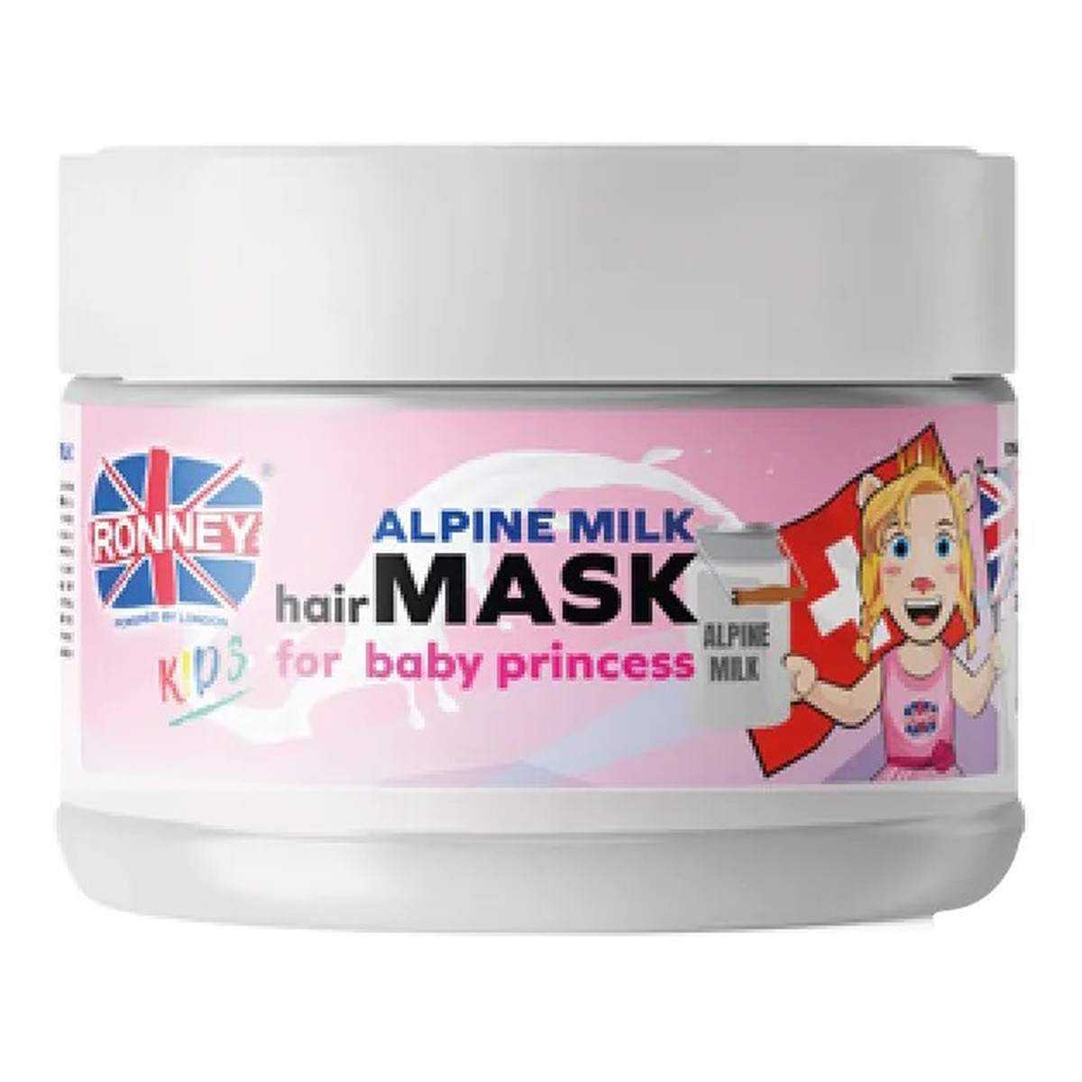 Ronney Kids on tour to switzerland hair mask maska do włosów dla dzieci alpejskie mleko 300ml