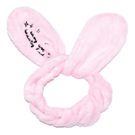 Bunny Ears pluszowa opaska kosmetyczna królicze uszy Jasny Róż