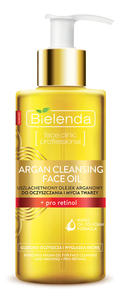 Uszlachetniony Olejek Arganowy Do Oczyszczania i Mycia Twarzy + Pro-Retinol