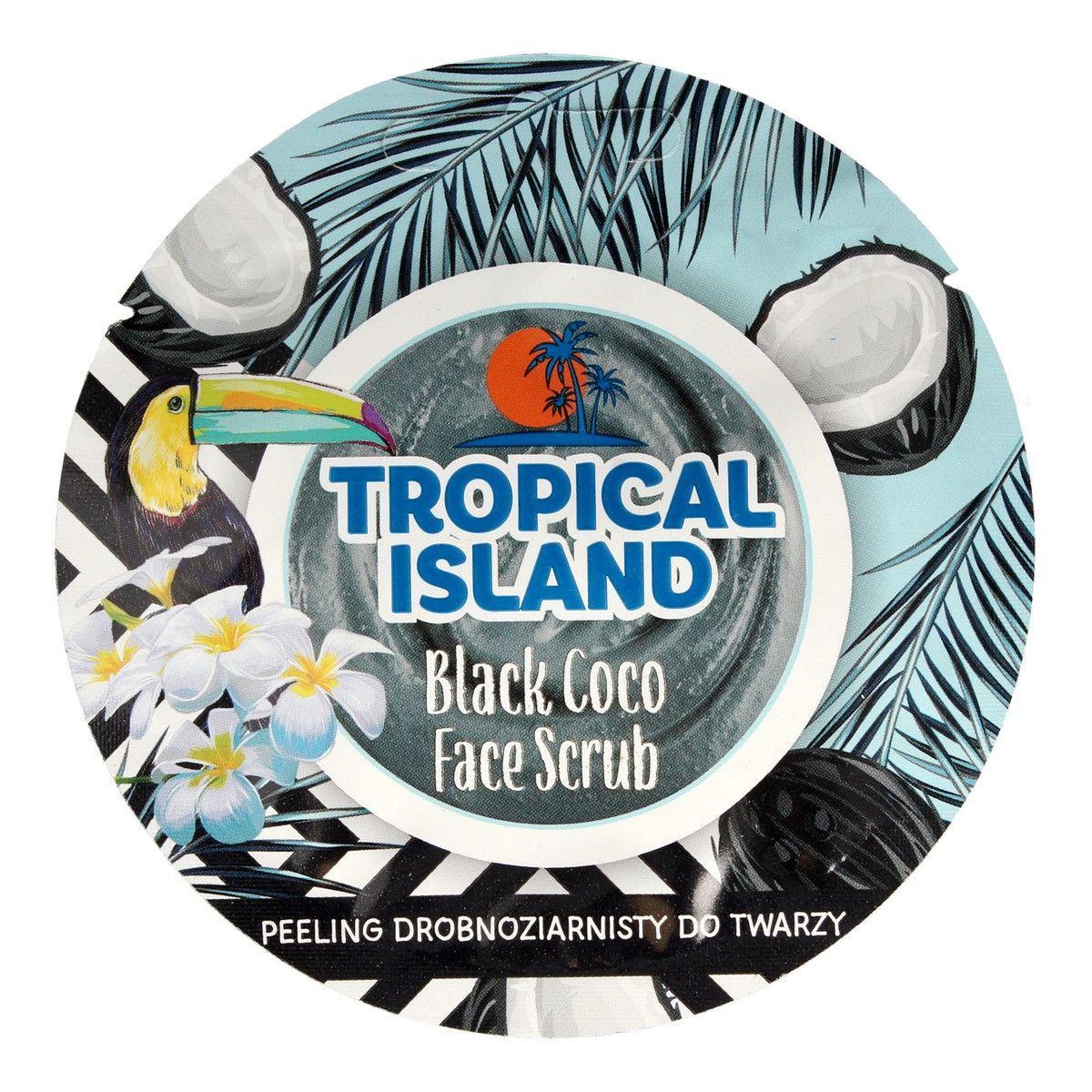 Marion Tropical Island wygładzający peeling drobnoziarnisty do twarzy Black Coco 8g