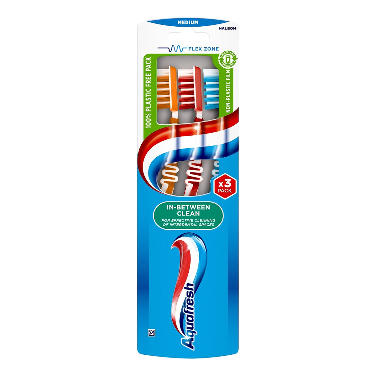 Aquafresh In-between clean szczoteczka do zębów medium 3szt.