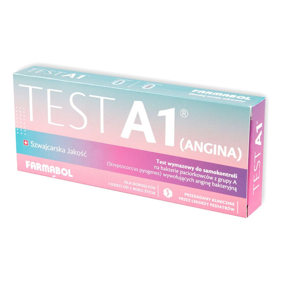 Farmabol Test a1 (angina) test do samokontroli na bakterie paciorkowców z grupy a 1szt