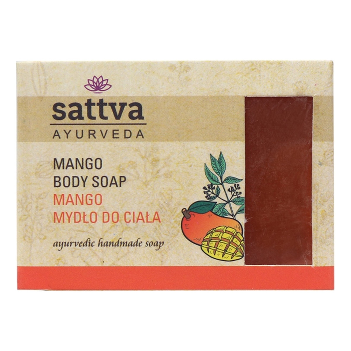 Sattva Body Soap indyjskie Mydło glicerynowe mango 125g