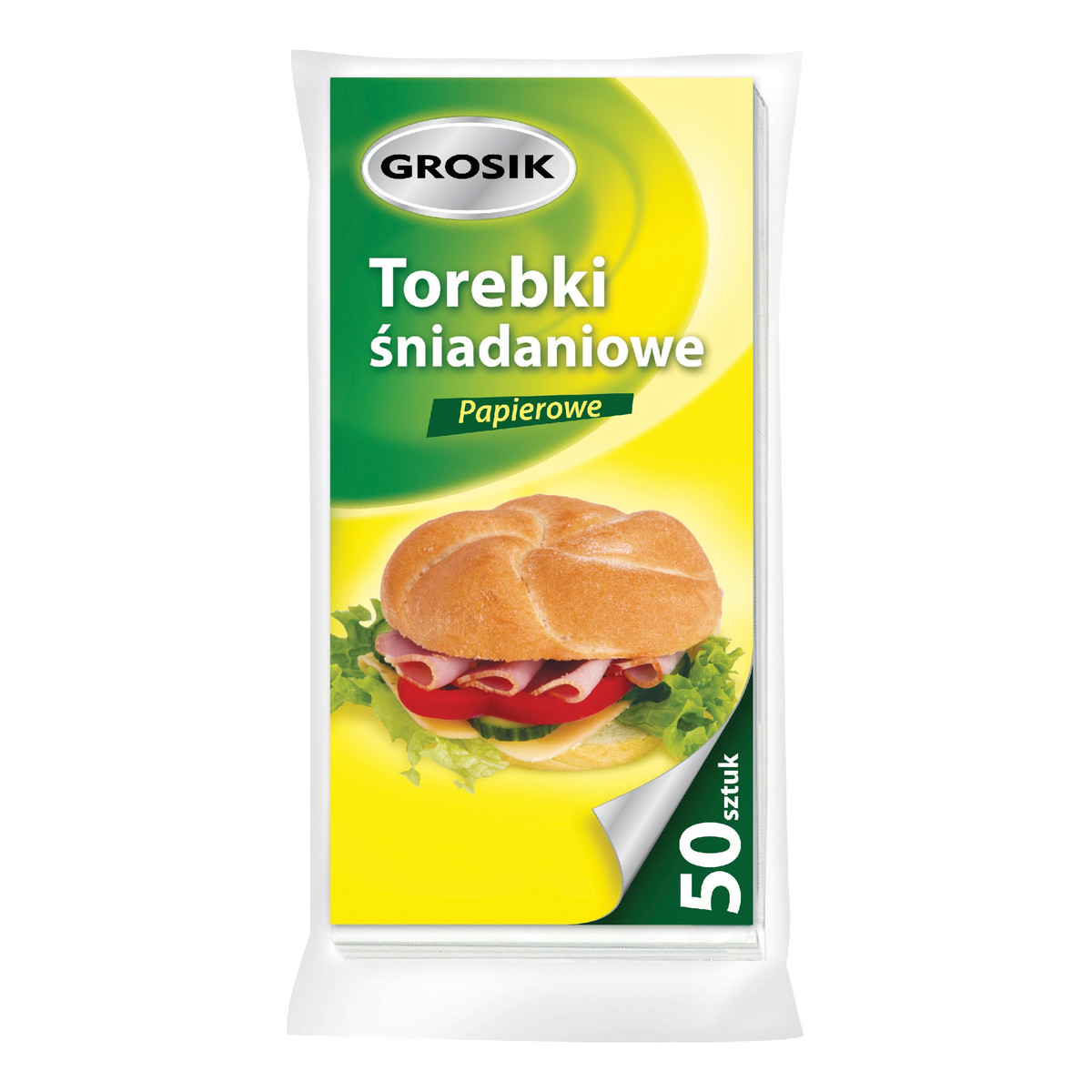 Grosik Torebki śniadaniowe papierowe 1op.-50szt
