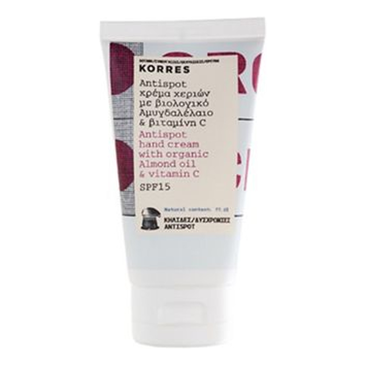 Korres Antispot Hand Cream With Organic Almond Oil & Vitamin C SPF15 Krem do rąk z organicznym olejkiem migdałowym i witaminą c 75ml