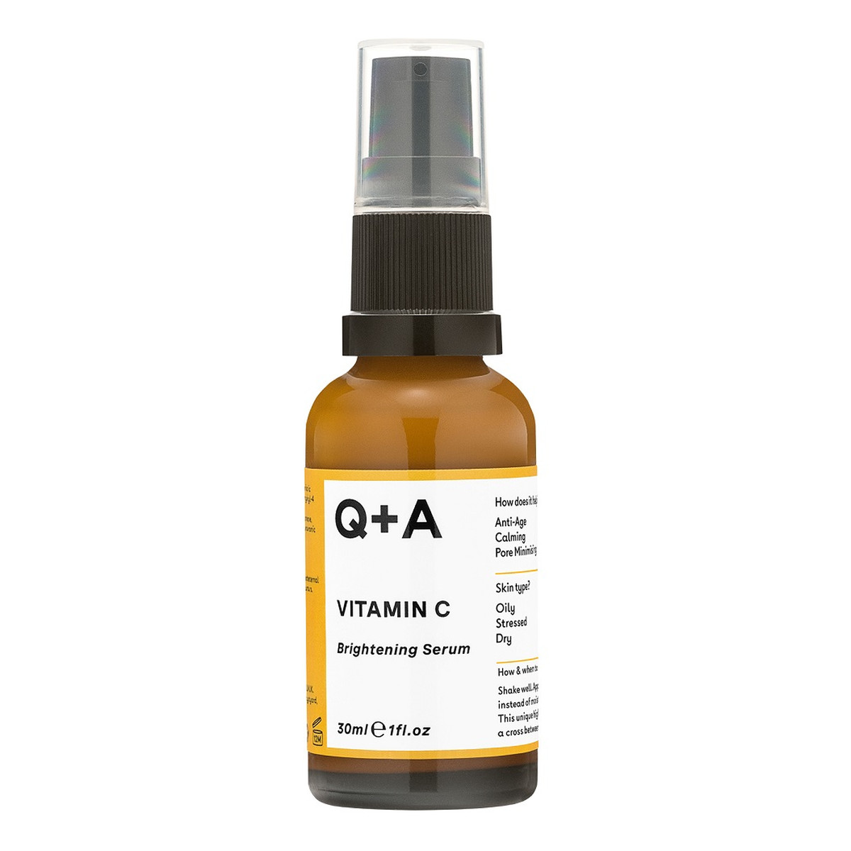 Q+A Vitamin c brightening serum rozjaśniające serum do twarzy z witaminą c 30ml