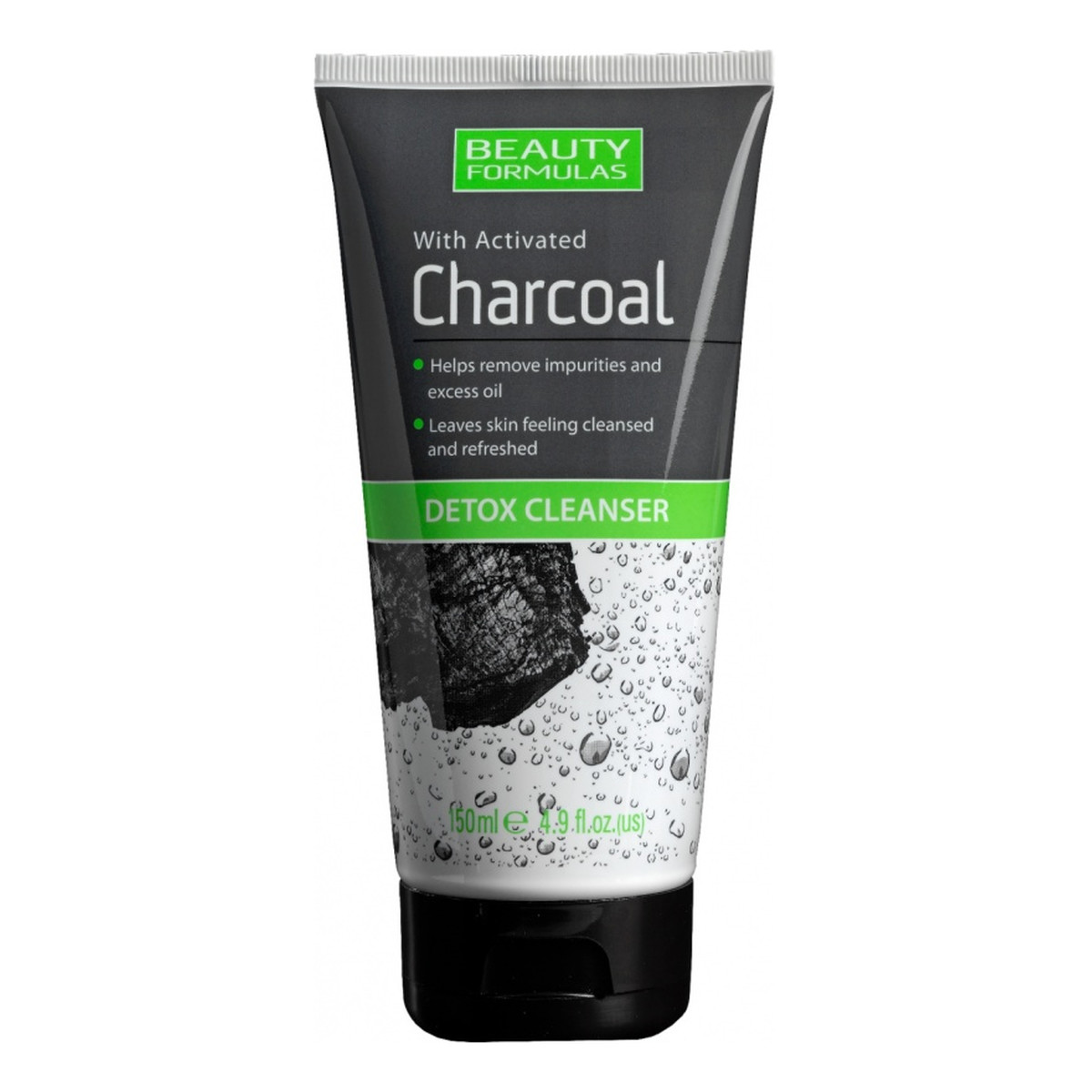 Beauty Formulas Detox Cleanser Charcoal Żel Myjący Do Twarzy Z Aktywnym Węglem 150ml
