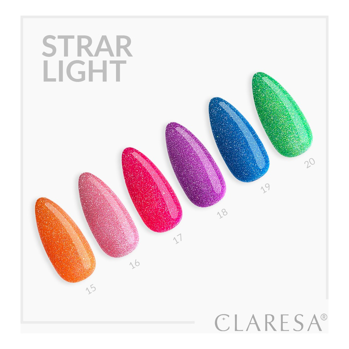 Claresa Starlight Lakier do paznokci hybrydowy z drobinkami flash 5g