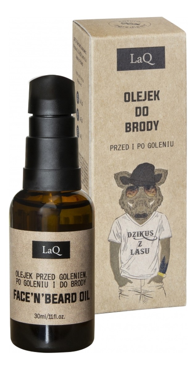 Olejek do brody przed i po goleniu dzikus z lasu