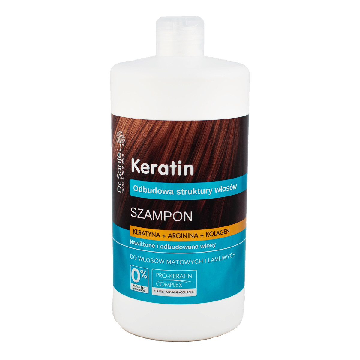 Dr. Sante Keratin hair szampon odbudowujący do włosów łamliwych i matowych 1000ml