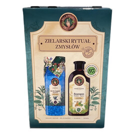 Zestaw szampon miodowo-lipowy do każdego rodzaju włosów 350ml + sól do kąpieli jagoda 700g + opaska do włosów z kokardą 1szt