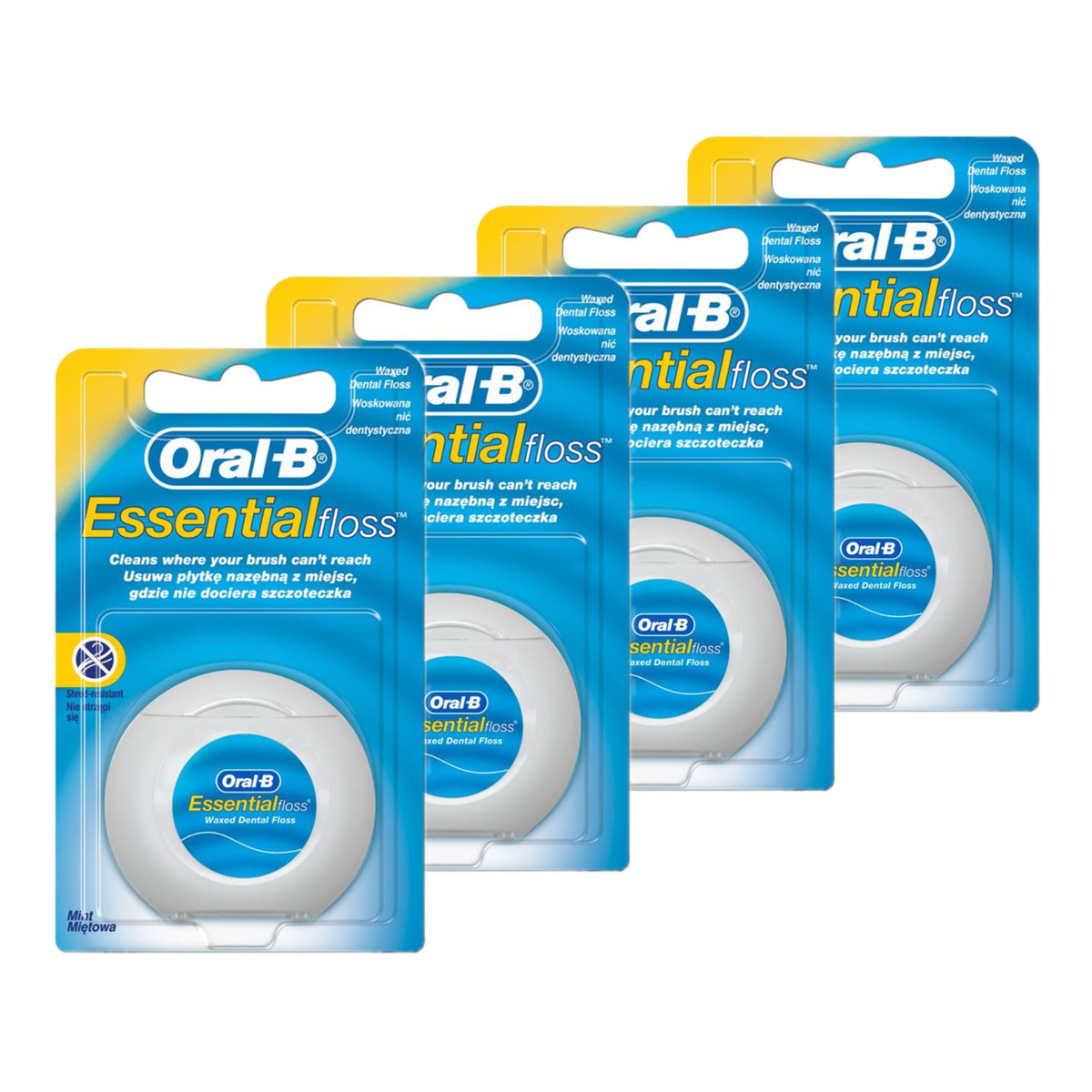 Oral-B Essential Floss Nić Dentystyczna Waxed woskowana 4szt.