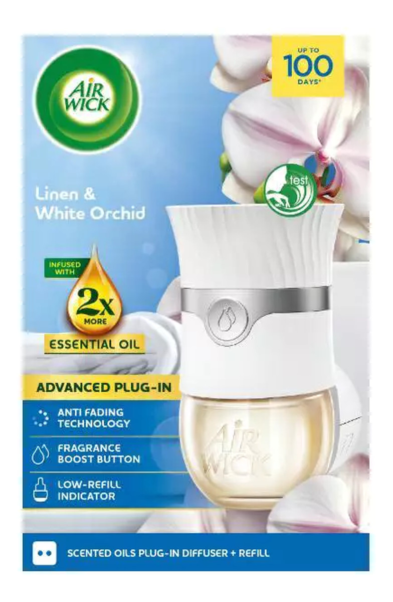 Elektryczny odświeżacz Świeże Pranie & Biała Orchidea