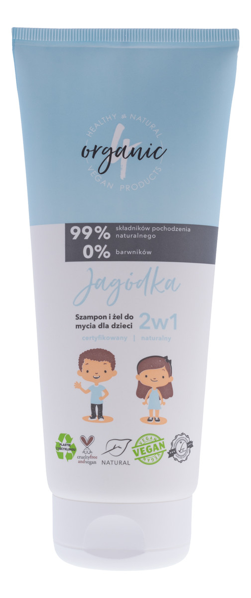 Naturalny szampon i żel do mycia dla dzieci 2w1 Blueberry Friends