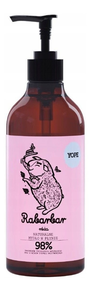 Mydło w płynie rabarbar i róża