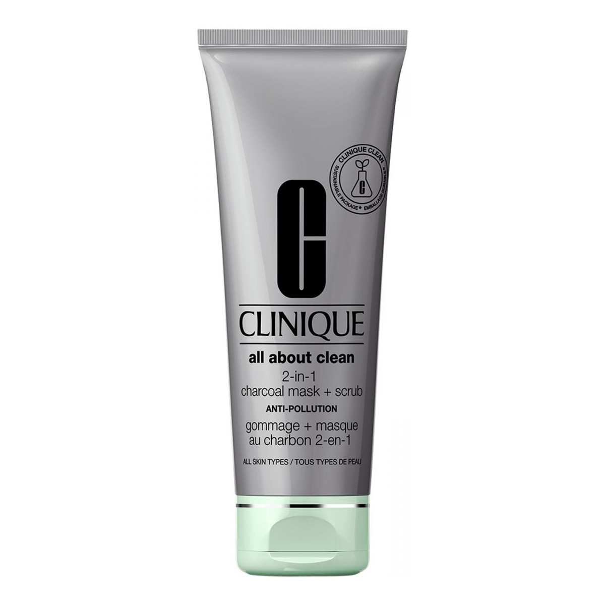 Clinique All about clean 2-in-1 charcoal mask + scrub oczyszczająca maseczka do twarzy