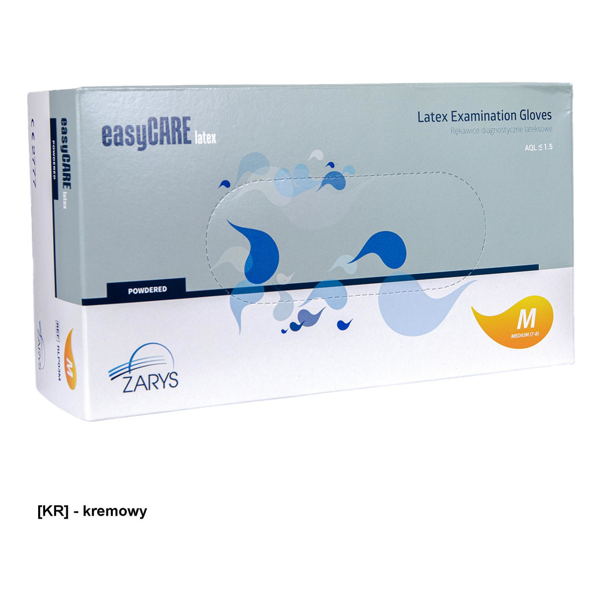 Zarys easyCARE Rękawice lateksowe diagnostyczne pudrowane M 100szt.