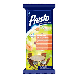 Ściereczki czyszczące + płyn 2w1 do mebli ogrodowych Brzoskwinia & Melon 16szt