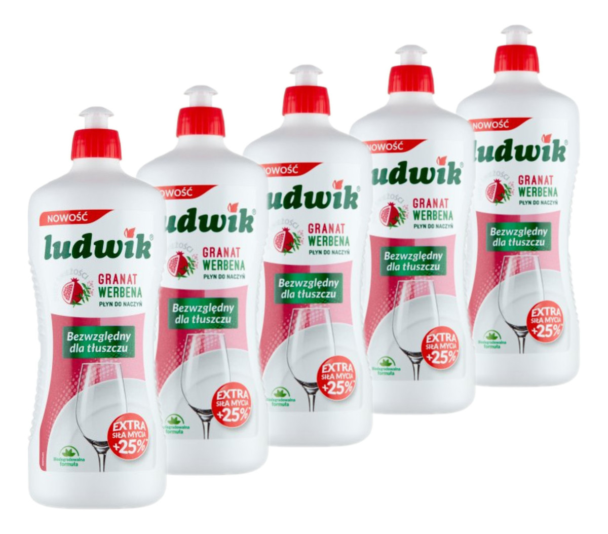 Płyn do naczyń Granat Werbena 5x900g