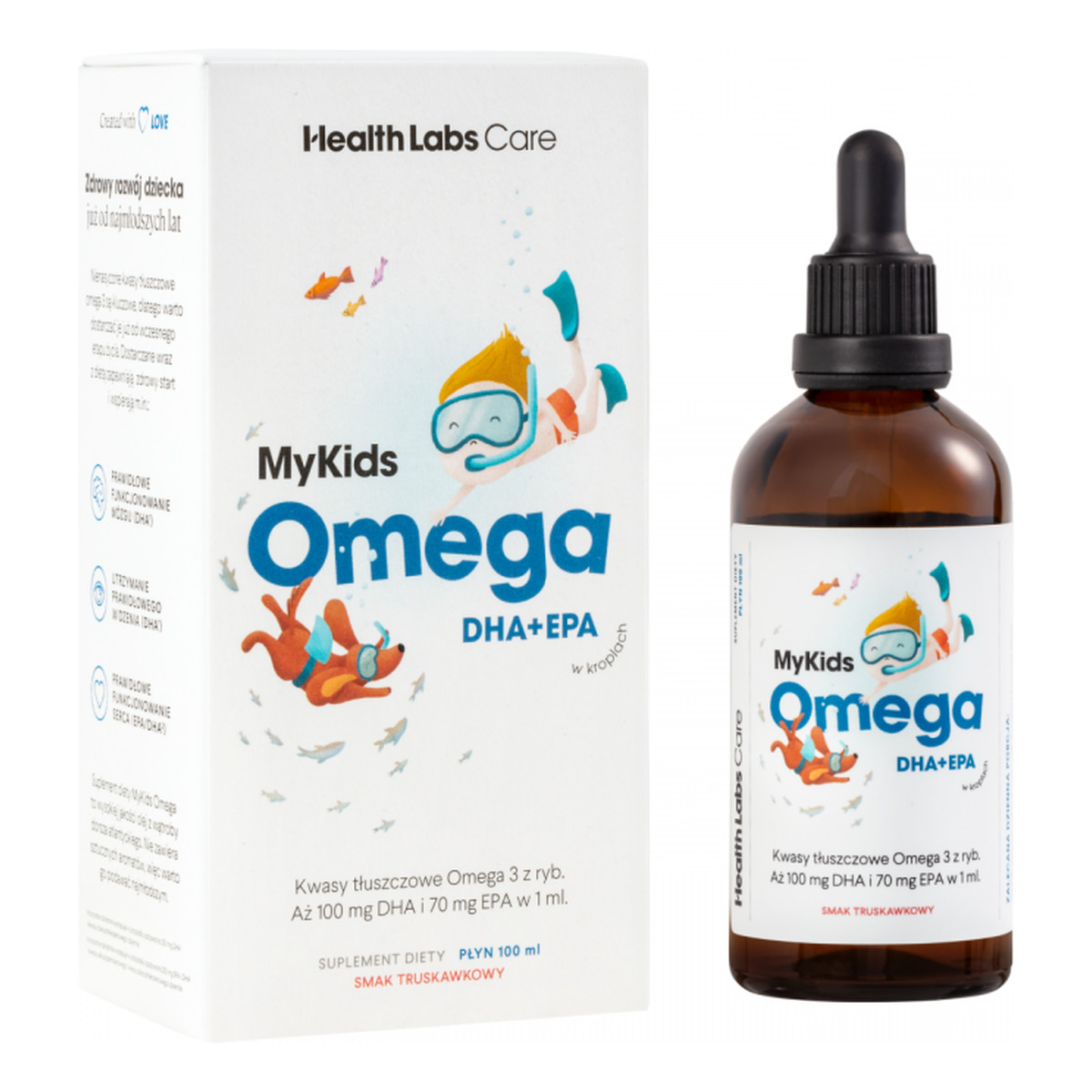 HealthLabs MyKids Omega 3 suplement diety w kroplach 100ml