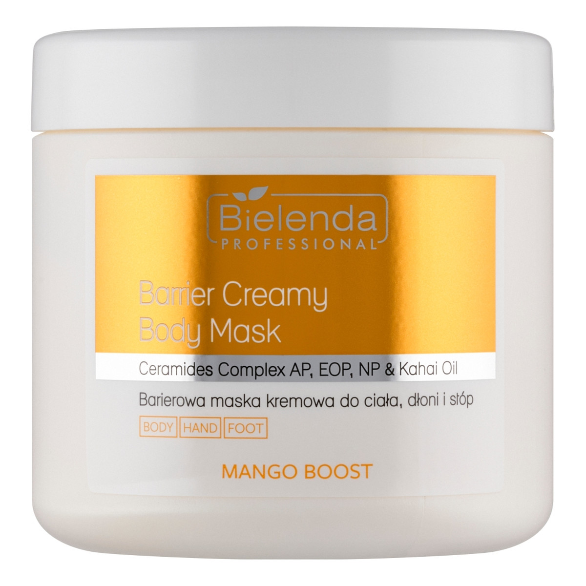 Bielenda Professional Mango Boost barierowa maska Kremowa do ciała dłoni i stóp 600g