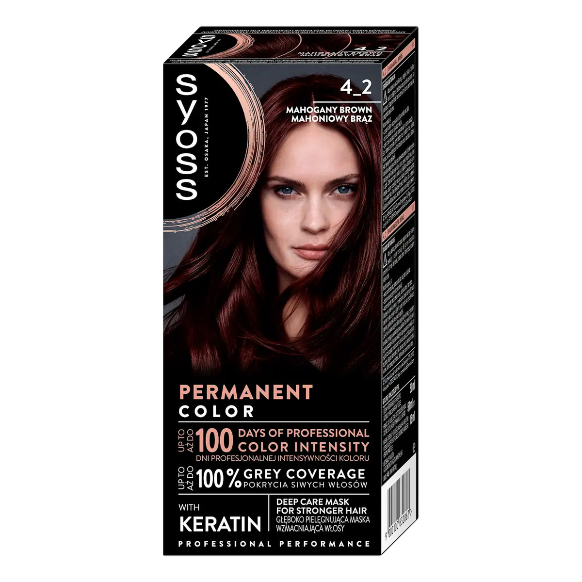 Syoss Professional Performance Farba Do Włosów Mahoniowy Brąz 4-2 210g
