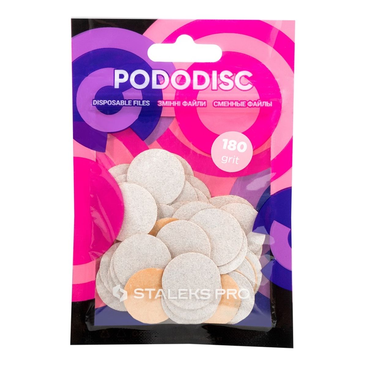Staleks Pododisc pro expert białe wymienne nakładki m gradacja 180 50szt.