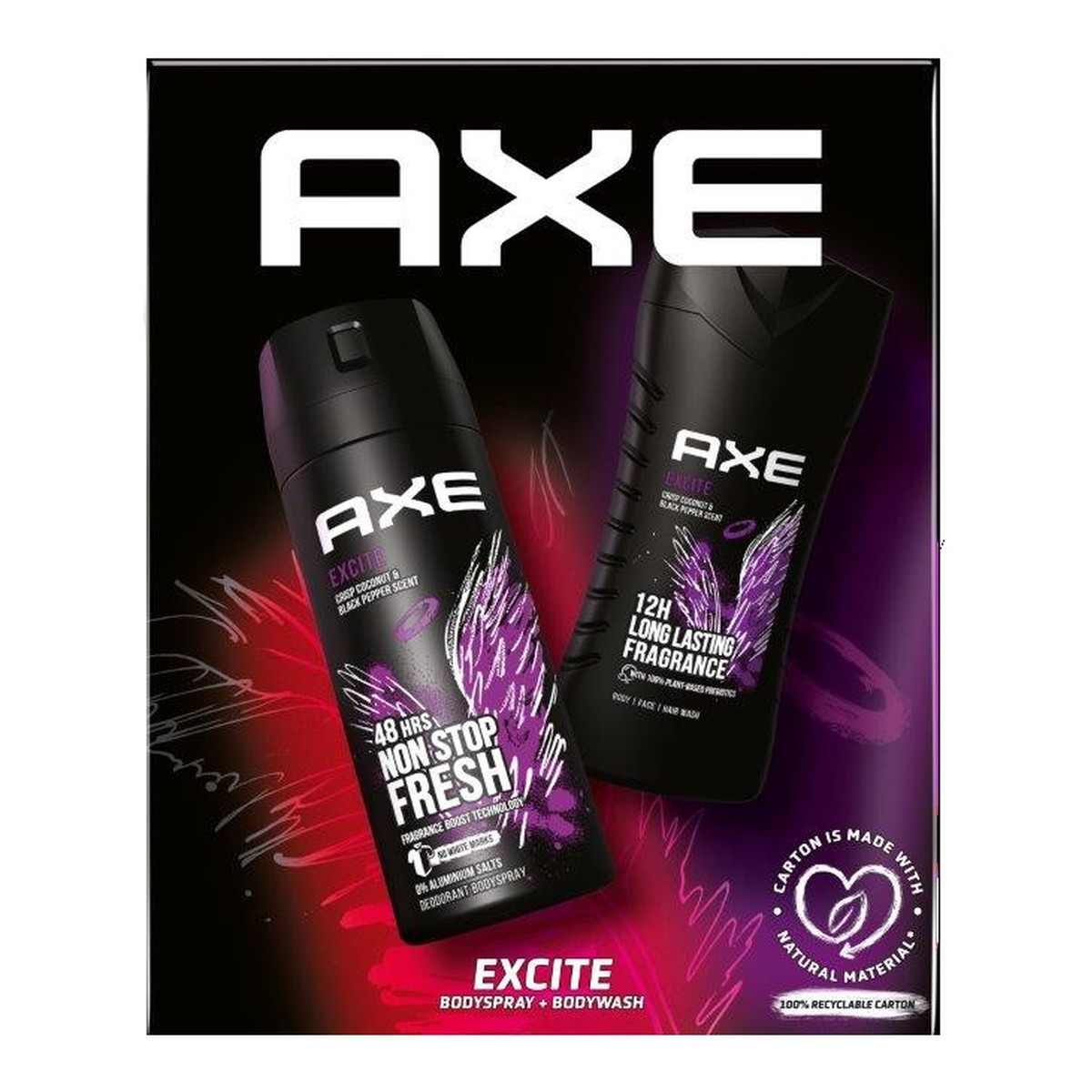 Axe Excite Zestaw prezentowy dezodorant spray 150ml+żel pod prysznic 250ml