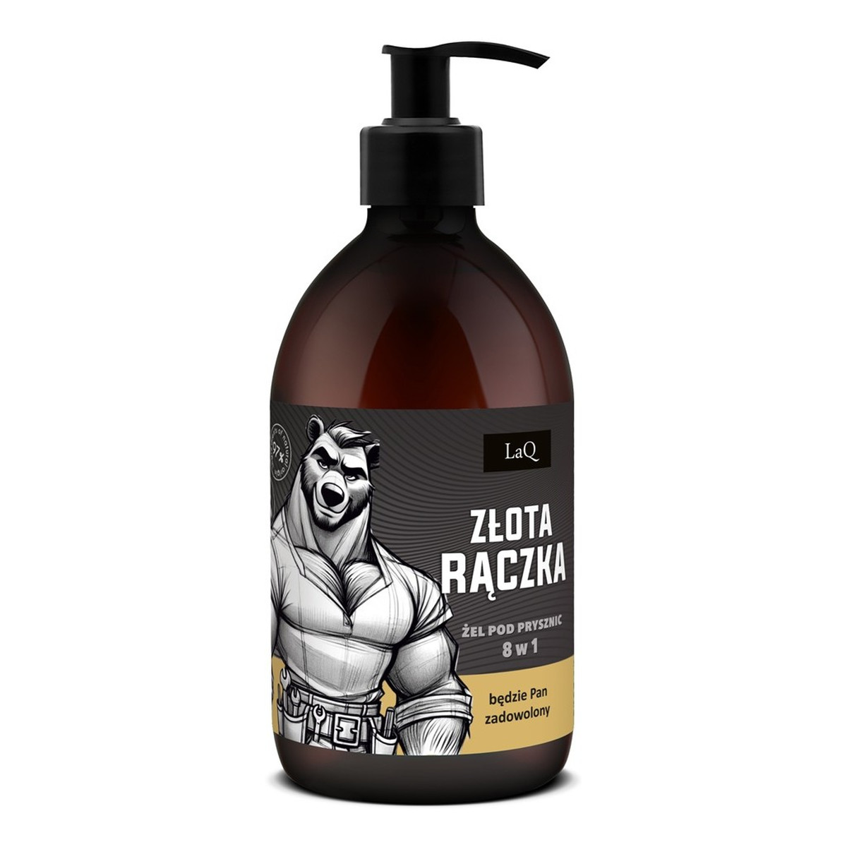 Laq Żel pod prysznic dla mężczyzn 8w1 złota rączka 500ml