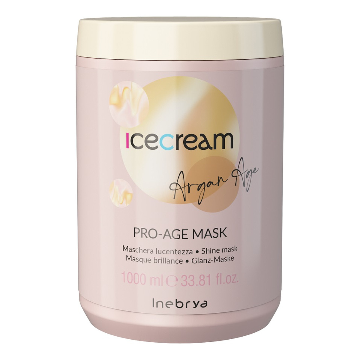 Inebrya Ice cream argan age nabłyszczająca maska z olejkiem arganowym 1000ml