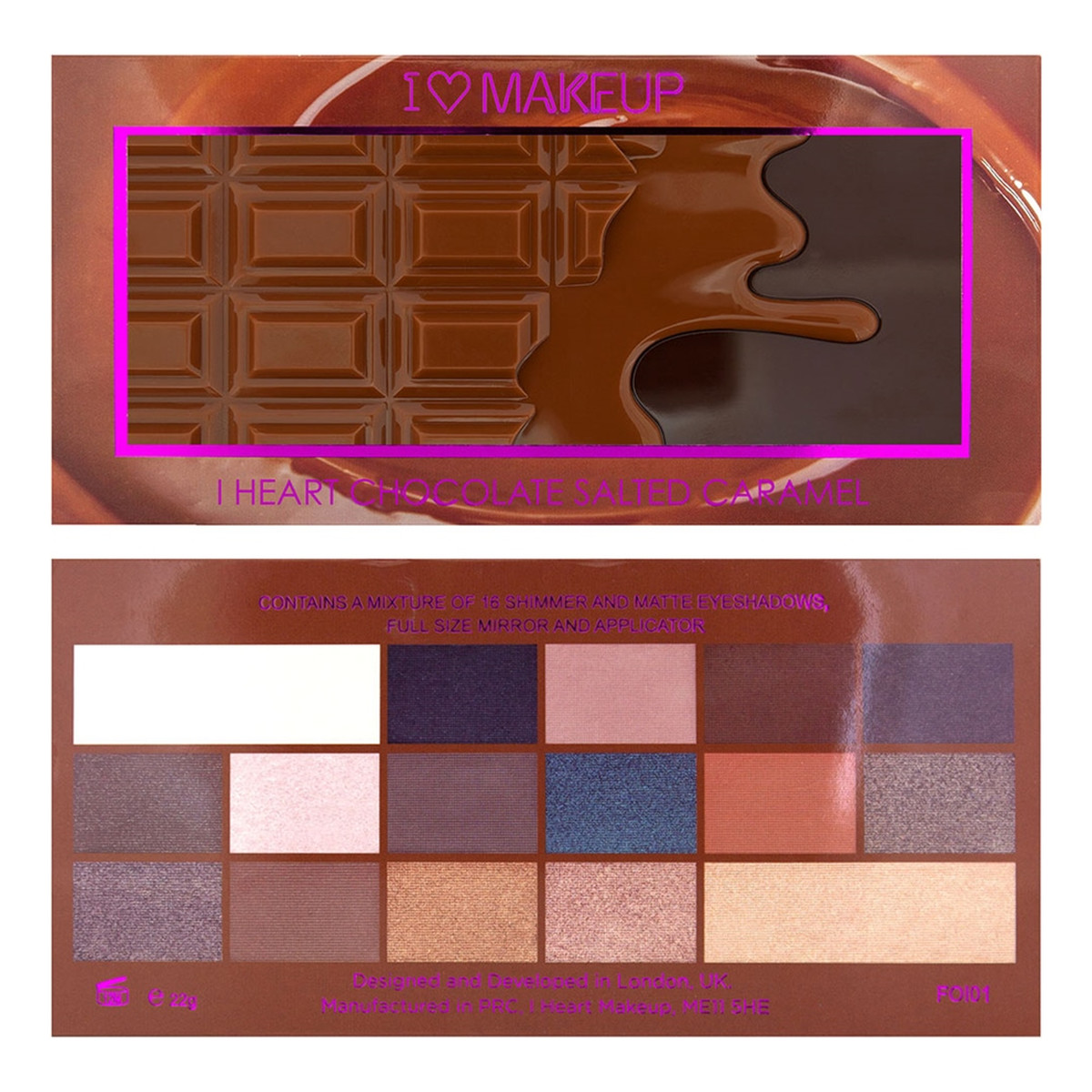 Makeup Revolution I Love Makeup Chocolate Salted Caramel Paleta Cieni Do Powiek 22g