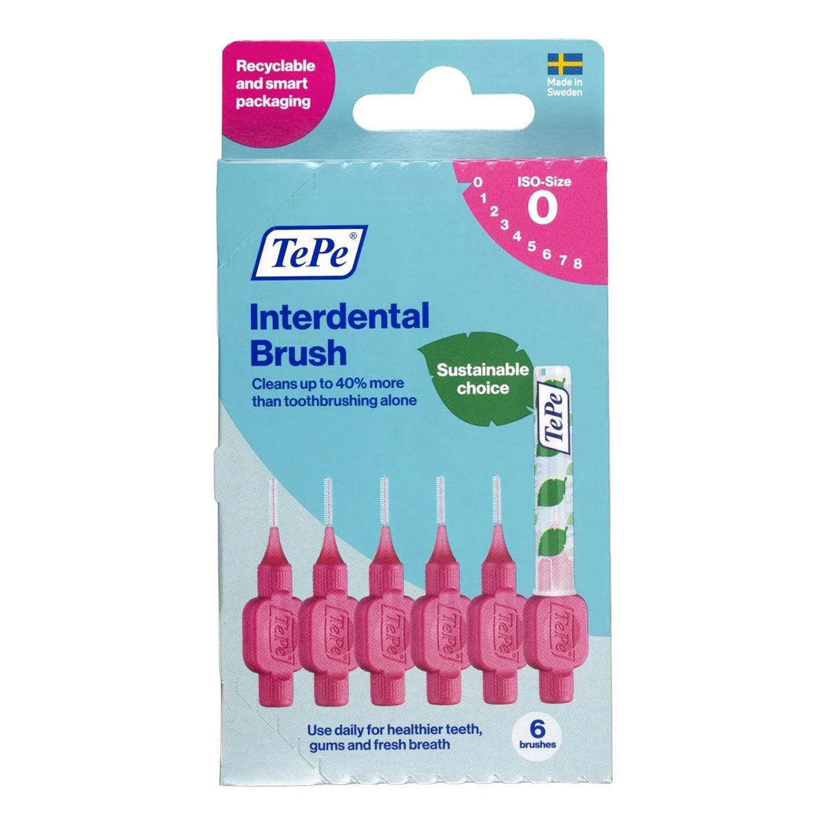 Tepe Original szczoteczki międzyzębowe 0.4mm różowe 6szt
