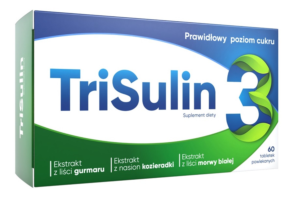 Suplement diety wspomagający utrzymanie prawidłowego poziomu cukru 60 tabletek powlekanych