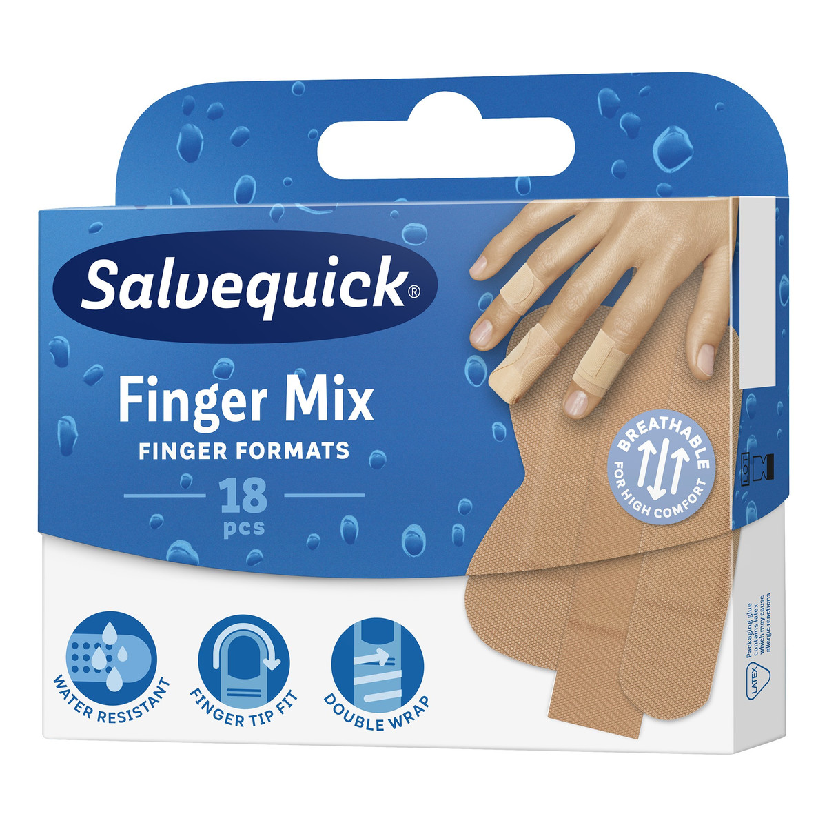Salvequick Finger Mix plastry wodoodporne 18 sztuk