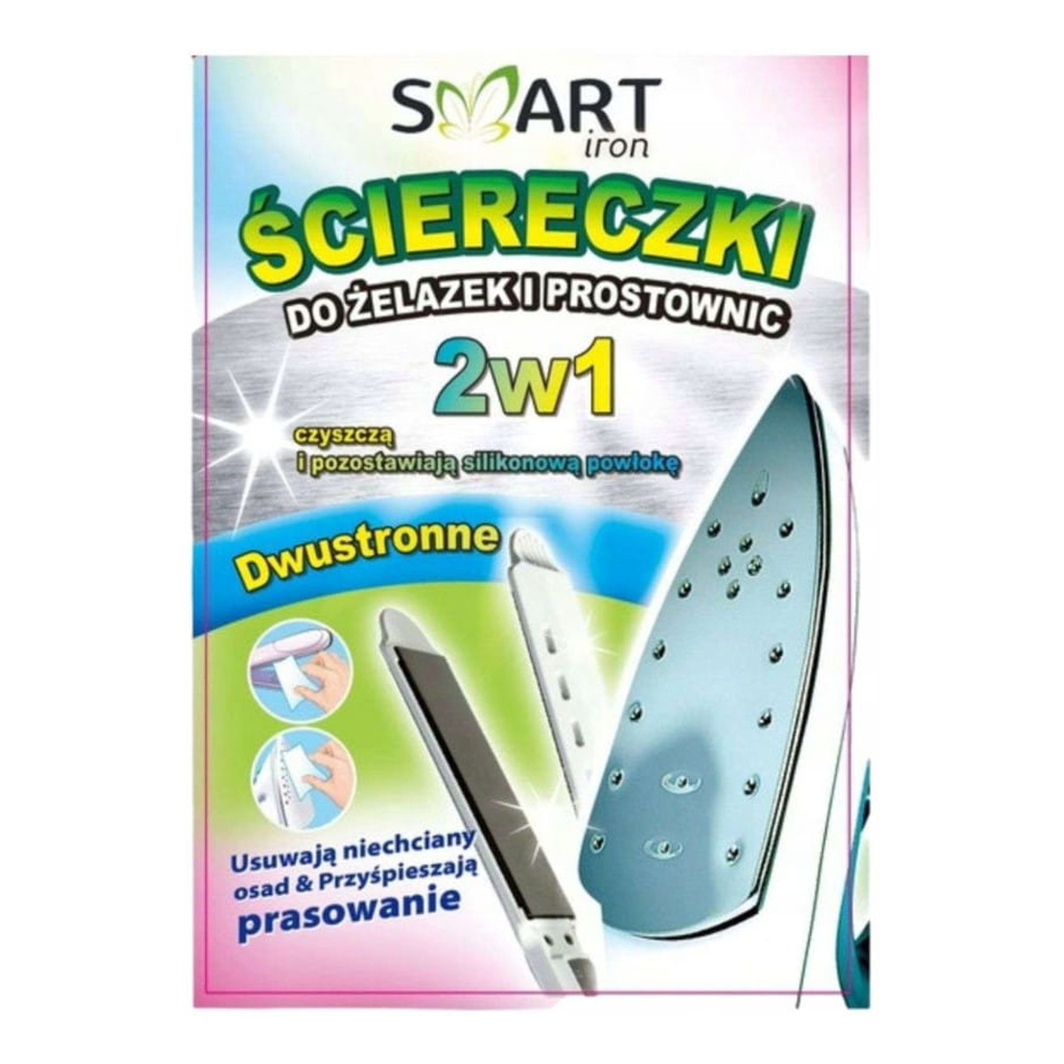 Smart Iron 2w1 ściereczki do czyszczenia żelazek i prostownic 2szt