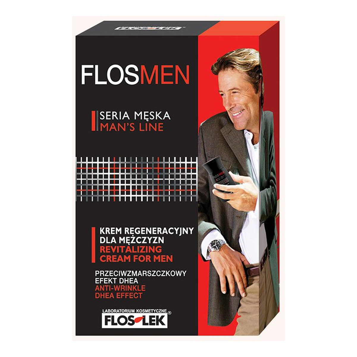 FlosLek FlosMen Laboratorium Przeciwzmarszczkowy Krem Regeneracyjny 50ml
