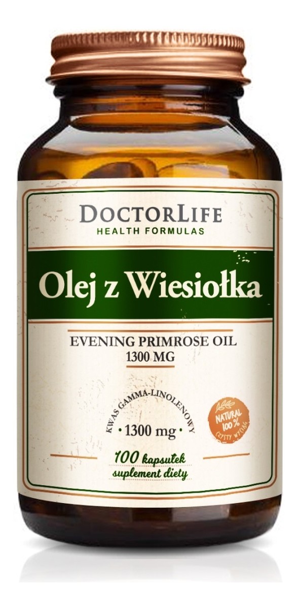 Olej z wiesiołka 1300mg suplement diety 100 kapsułek