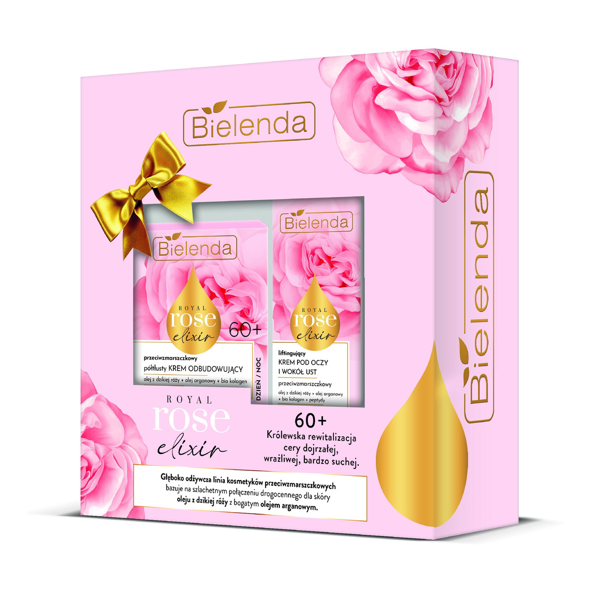 Bielenda Royal Rose Elixir Zestaw prezentowy Krem na dzień i noc 50ml+Krem pod oczy 15ml