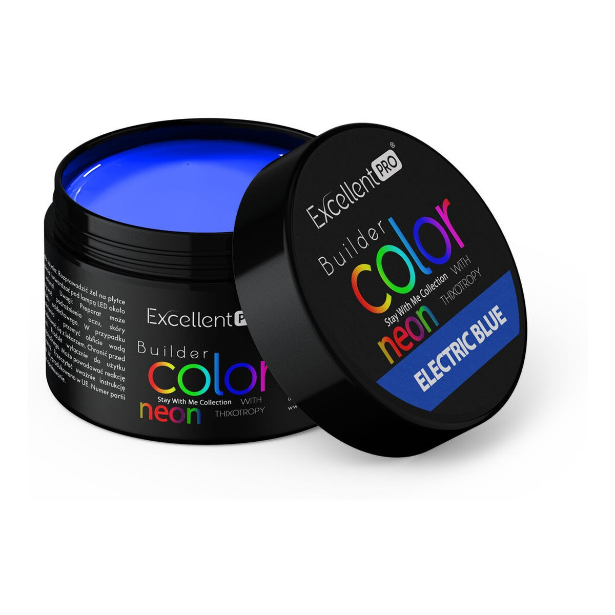 Excellent PRO Builder Color Neon With Thixotropy Żel budujący electric blue 15g
