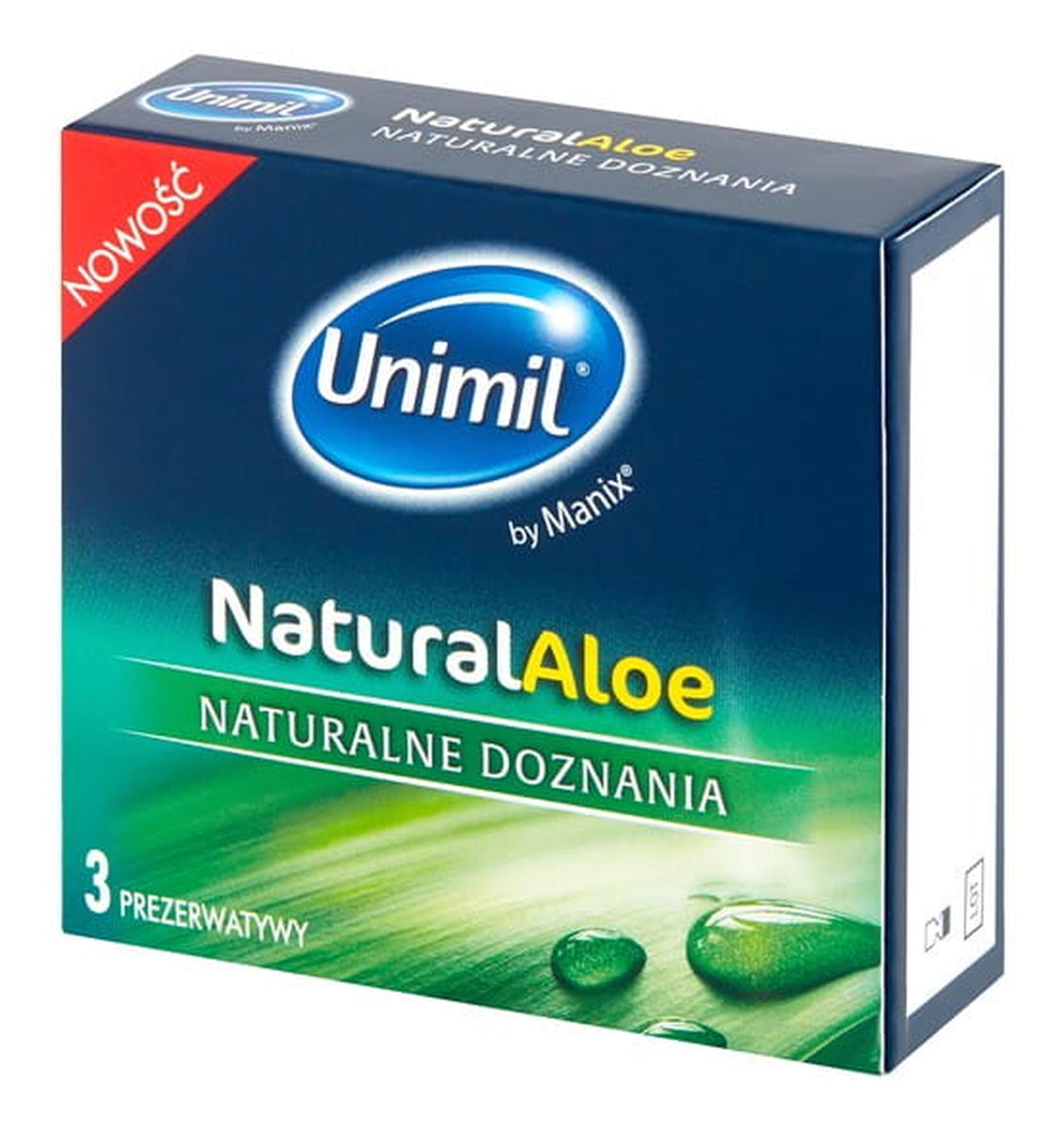 Natural aloe lateksowe prezerwatywy 3szt