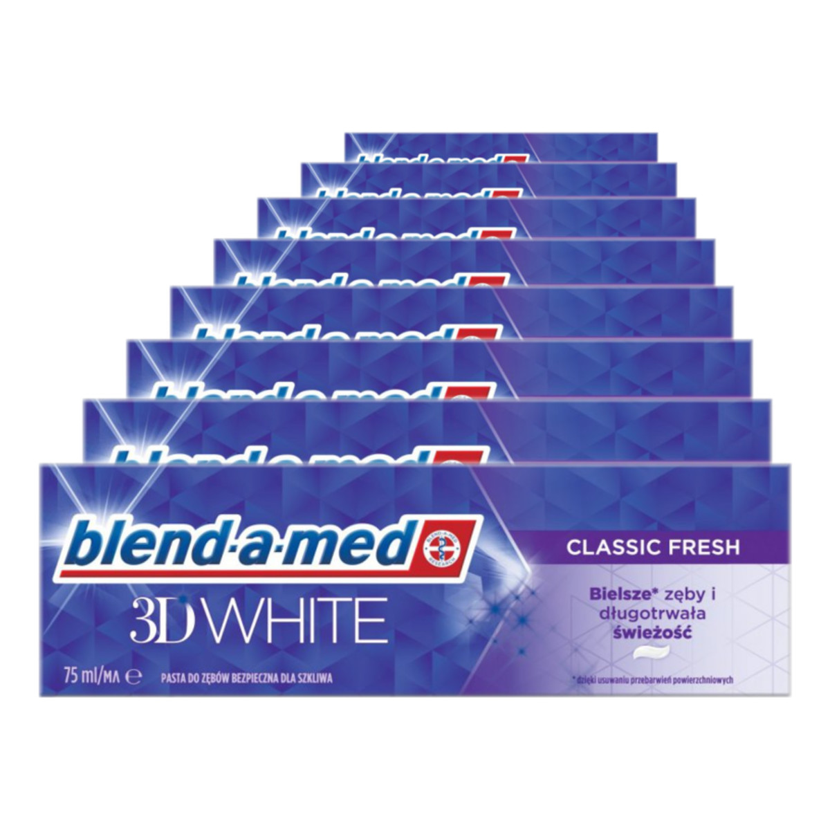 Blend-a-med 3D White Pasta do zębów Classic Fresh 8x75ml